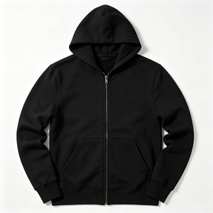Sweat-shirt à capuche zippé pour homme, logo personnalisé de haute qualité, en molleton doux, décontracté, pour les commandes en gros quotidiennes. - Product Image 1