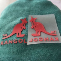 Logo 3D en silicone de transfert de chaleur en caoutchouc gaufré de chemise de vêtement personnalisé de haute qualité