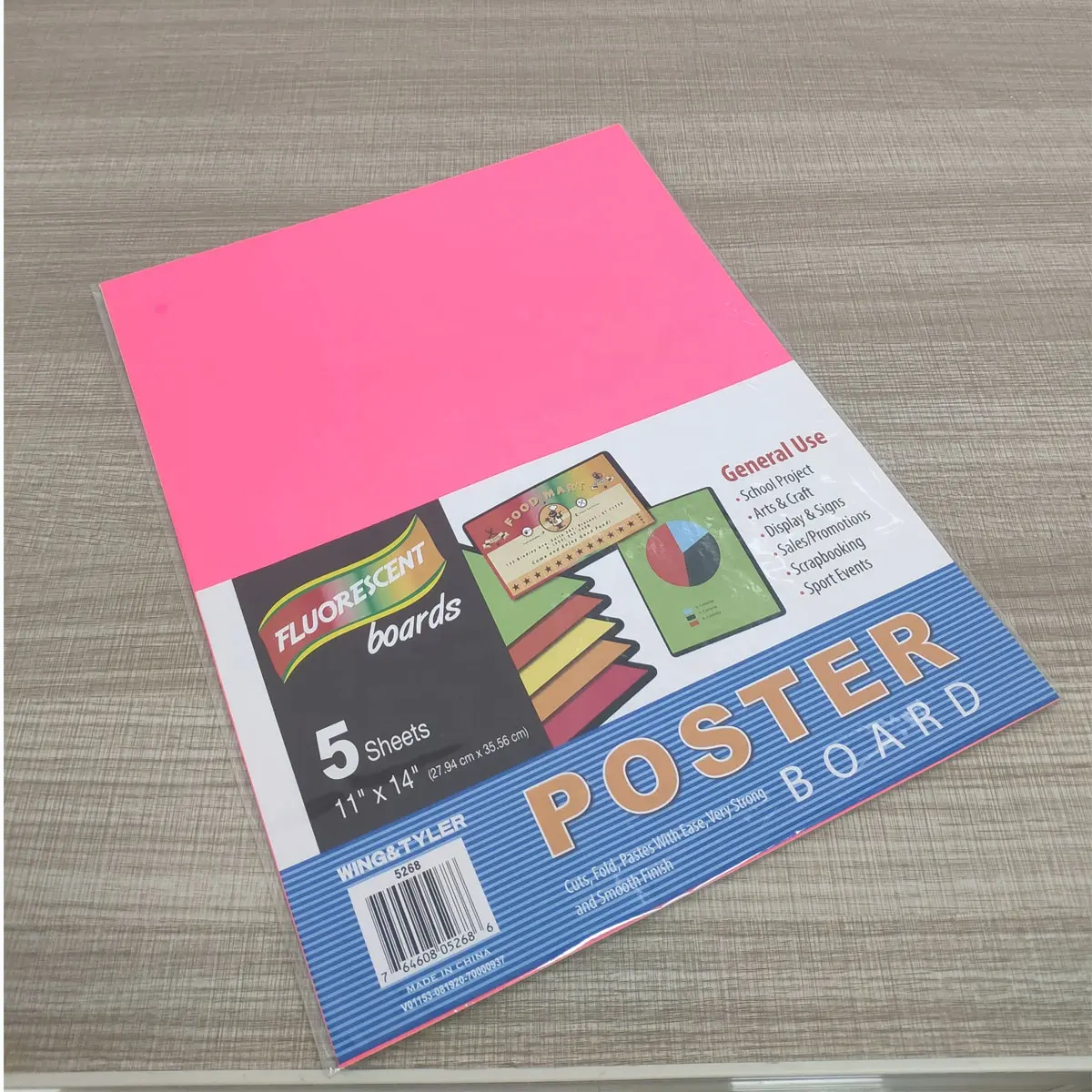 WING&TYLER High Quality General Assorted Colors 11''x14" 12PT Of Post Board Paper