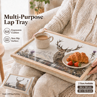 Plateau de service moderne et léger pour pouf, imprimé sur mesure, avec cadre en bois, rembourré, pour repas TV, plateau de service souple pour repas, vente en gros