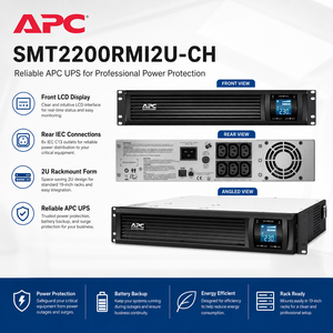 Fuente <span class=keywords><strong>de</strong></span> alimentación ininterrumpida <span class=keywords><strong>APC</strong></span> UPS <span class=keywords><strong>de</strong></span> 1980W/2.2KVA, batería <span class=keywords><strong>de</strong></span> energía UPS <span class=keywords><strong>de</strong></span> <span class=keywords><strong>respaldo</strong></span> estabilizada con voltaje montado en rack <span class=keywords><strong>de</strong></span> W/2.2KVA - Product Image 2