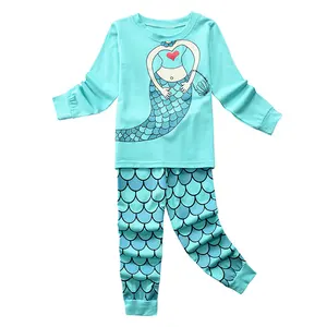 2 टुकड़े पजामा सेट छोटी लड़कियों Sleepwears 100% सूती कपड़े बच्चा बच्चे PJs