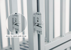 Vente en gros de caisses en acier inoxydable de haute qualité pour chien Plusieurs tailles Cage pour chien en fil métallique Plateau en plastique solide respirant - Product Image 6