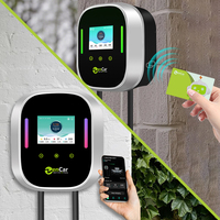 Station de recharge pour véhicules électriques murale 16A triphasée à vente chaude, 11 kW, boîtier mural AC avec commande à distance par application pour la recharge électrique de type 2 GBT