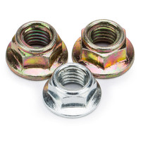 Écrou à bride hexagonale M10 DIN 6923 en acier au carbone poli, dentelé, verrouillable, anti-vibration, haute résistance à la traction pour les secteurs de la santé et de l'exploitation minière
