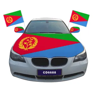 Eritrea Flag Car Engine Hood Cover Custom Printing Spandex Tigray Region Ethiopia Flag Car Bonnet Cover