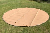 Tapis de sol de tente cloche beige 4M 5M 6M 7M 8M tapis semi-circulaire demi-lune en polypropylène recyclé