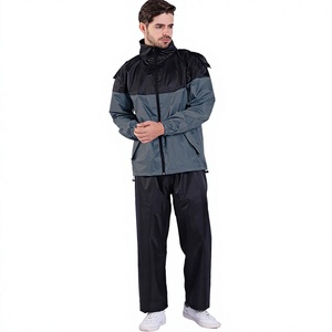 Men's <b>Waterproof</b> Windbreaker <b>Jacket</b> with Hood Stand Collar Color Blocking Sporty Style Spring Casual Wear - Product Image 2