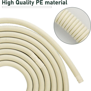 Tubería de drenaje corrugada de polietileno de alta calidad de color blanco o marfil, tubería de extensión de agua para aire acondicionado - Product Image 3
