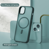 Coque de téléphone en TPU mat 2-en-1 avec logo personnalisé pour iPhone 12 & 13 Pro 100% Aimants intégrés Charge sans fil Couverture arrière magnétique