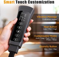 Masseur électrique pour les jambes, compression thermique, circulation des pieds et des mollets, soulagement de la douleur, bottes de compression, contrôleur manuel, 6 modes