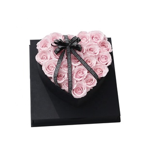 Scatola a Cuore con Rose Stabilizzate Personalizzate 2026 - Fiori Decorativi Romantici all'Ingrosso - <span class=keywords><strong>Regalo</strong></span> di <span class=keywords><strong>San</strong></span> <span class=keywords><strong>Valentino</strong></span> - Product Image 3
