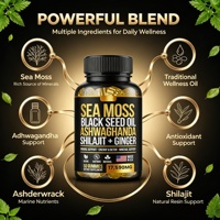 Mousse de Mer Huile de Nigelle Ashwagandha Gingembre Gommes 60 Immunité Énergie Detox Vegan Santé Quotidienne Complément