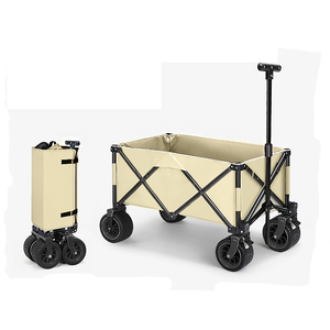 Nouvelle charrette de pique-nique grande capacité pliable, chariot de camping, chariot de jardin portable en tissu Oxford et acier inoxydable - Product Image 1