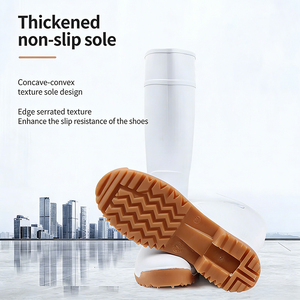 Lyle SF-<strong>11</strong>-03 Rain <strong>Boots</strong> PVC <strong>Boots</strong> Acid and Alkali Resistant High <strong>Boots</strong> Waterproof and Anti slip White Food Factory Special - Product Image 3