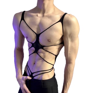 NUEVA Lencería Sexy Transparente de Rejilla para Hombre KJ 2027, Estilo Deportivo que Muestra los Músculos Abdominales, de Poliéster, para Hombres <span class=keywords><strong>Gay</strong></span> - Product Image 5