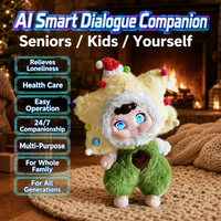 Peluche interactive HongRuiKe AI pour personnes âgées, jouet électronique multilingue avec fonction de dialogue, 30 cm, en polyester