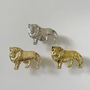 Perilla de mango macho de León electrochapada de aleación de zinc más nueva, manijas y perillas para muebles con diseño de animales - Product Image 3