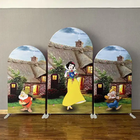 Ensemble de 3 pièces Chiara, housse de fond d'arche en tissu pour support de fond d'arche, décoration de fête de mariage