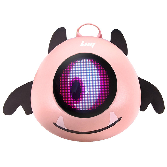 Puzzle Backpack Glowing Eyes Bag With LED Girls Travel Cute Learning Safety Tips Lightweight Hard Shell Bag
