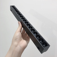 Lampes sur rail LED magnétiques ultra minces de taille mini en aluminium 48V Plafonniers Gille Technologie Cob pour chambre à coucher Lumière magnétique noire