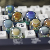 Lune Huit Planètes du Système Solaire 3D Résine Translucide Clavier Mécanique Personnalisé DIY keycaps