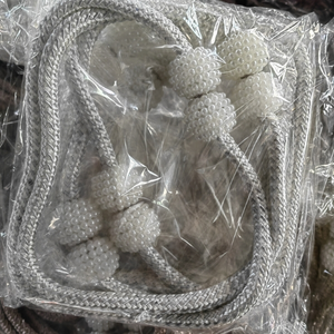 Home Decoration Magnetic Curtain <strong>Tie</strong> <strong>Backs</strong> with Pearls Modern Curtain Holdbacks Strap Decoration for Outside and Inside Drapes - Product Image 3