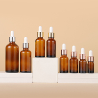 Luxe fantaisie 5ml 10ml 15ml 20ml 30ml 50ml 100ml compte-gouttes anti-humidité cosmétique ambre cheveux visage verre sérum bouteille