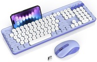 Teclado y Ratón Inalámbricos Silenciosos y Coloridos con Diseño Redondo y Distribución de Teclas Coreana, Japonesa, Árabe y Francesa, OEM ODM