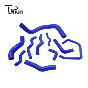 Nissan SILVIA/200SX RPS13/S14/S15 Versión anterior. (SR20DET) Kit de manguera de radiador 10 piezas Servicio de procesamiento de corte personalizado de silicona negra - Product Image 4