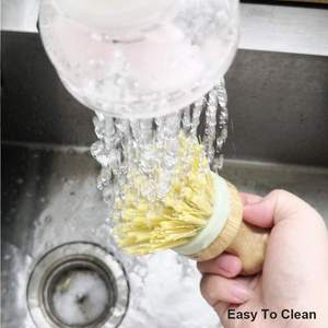 Cepillo de limpieza de cocina pequeño, promocional, de alta calidad, multifuncional, ecológico, mango de madera, cepillo de limpieza - Product Image 3