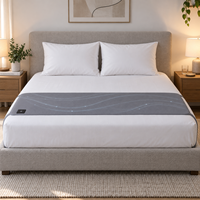 Tapis de mise à la terre gris pour lit, tapis de sommeil conducteur pour les pieds et le corps entier, tapis de mise à la terre pour le sommeil et le bien-être