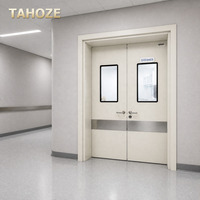 Porte d'hôpital certifiée CE en HPL, antibactérienne, ignifuge, à battants, pour salle d'opération, couloir et unité de soins intensifs