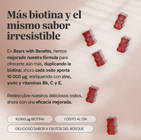 Gummies à la biotine pour les cheveux, la peau et les ongles, Gummies multivitaminés en forme d'ours pour les soins de beauté, certifiés GMP, étiquette privée OEM