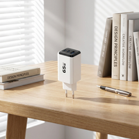 Cargador de Pared USB-C Tipo C KYT de 65W con Enchufe para Reino Unido, Carga Súper Rápida Gan Qc Pd