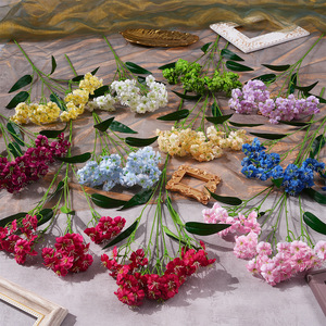 Bouquets de fleurs artificielles de type Morning Glory, fleurs en soie mélangées, décorations de mariage, ornements pour salon, vente en gros - Product Image 1