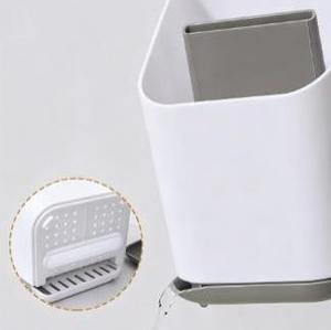 Caja de Almacenamiento Portátil de Plástico para Cubiertos, Cuchara, Tenedor, Cuchillo, Palillos, Organizador de Cocina de 2 Niveles con Drenaje - Product Image 5
