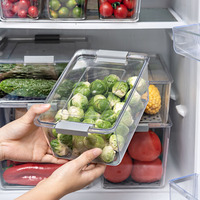 Nouvelle boîte de rangement en plastique Transparent conteneur de stockage des aliments 3 compartiments boîte de vidange pour la cuisine
