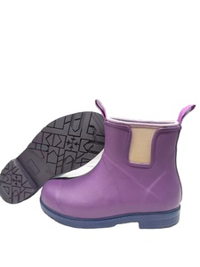 Stivali da pioggia impermeabili <span class=keywords><strong>con</strong></span> plateau Chelsea da donna-eleganti <span class=keywords><strong>stivaletti</strong></span> Slip-On <span class=keywords><strong>con</strong></span> Sole <span class=keywords><strong>in</strong></span> <span class=keywords><strong>gomma</strong></span> antiscivolo - Product Image 5