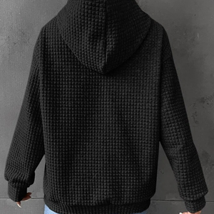 Nuevas llegadas de alta calidad para mujer con cordón de talla grande Waffle sudaderas pulóver liso de gran tamaño para mujer con bolsillo - Product Image 3