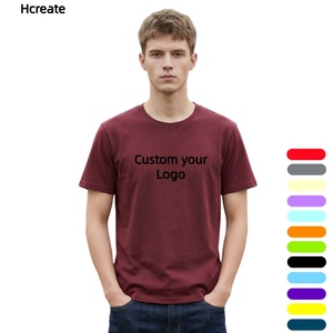 Camiseta de hombre con impresión de logotipo personalizado, venta al por mayor, 100% algodón, manga corta, lisa, precio bajo, camiseta de alta calidad, tallas grandes. - Product Image 1