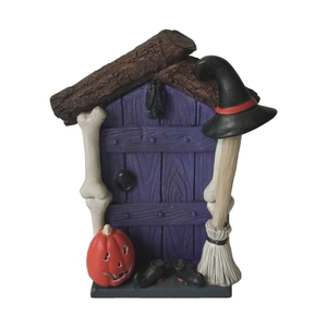 Minipuerta de rama de hadas de resina para decoración de Halloween, 5 pulgadas, con Gato, poliresina, Casa Encantada, decoración de jardín - Product Image 3