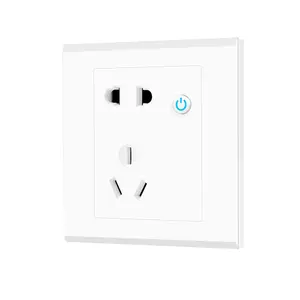 Presa intelligente presa a muro Wifi presa di corrente supporto Tuya Smart Life Google Alexa App pannello in vetro