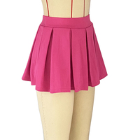 Lingerie sexy à volants pour femme, style Y2K, jupe micro-mini plissée unie avec short intégré, pour un look de lycéenne.