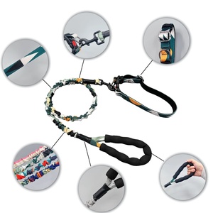 Laisse de chien rétractable antichoc élastique et ensemble de <span class=keywords><strong>cache</strong></span>-<span class=keywords><strong>cou</strong></span> en corde camouflage pour chiens de taille moyenne - Product Image 3