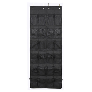 Organisateur de chaussures pliable à suspendre sur la porte, 24 poches en maille respirante, rangement gain de place pour placard, capacité de 40 lb, 150x56cm, multi-usages - Product Image 5