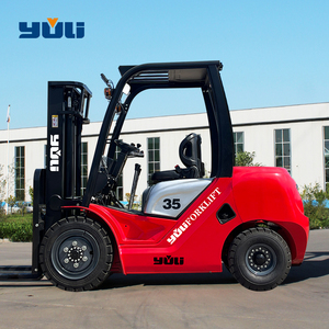 Yuli Schwerlast-Gabelstapler mit Reifen 4x4 3500kg IC-Motor für Baustellen Außeneinsatz 3,5t Diesel-Gabelstapler - Product Image 4