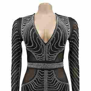 Nuevo Vestido Largo de Gasa de Marca Famosa de Lujo para Mujer, con Bordado, para Fiesta y Club, Moda 2026 - Product Image 6