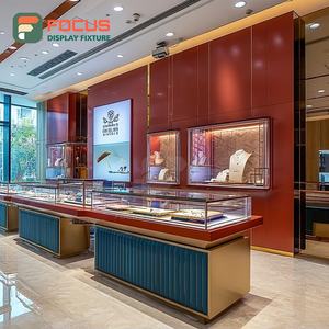 Exhibidores Modernos para Joyería, Vitrina de Vidrio con Marco Metálico para Tienda de Joyería - Product Image 4