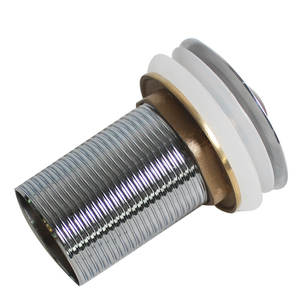 WaiiHO 018 Siphon de sol 3 pouces à clapet en laiton chromé sans trop-plein pour lavabos de cuisine et salle de bain - Product Image 2